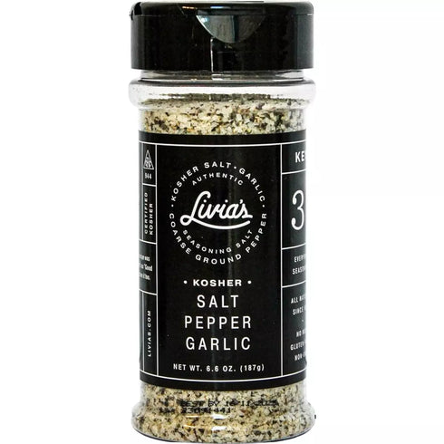 Livia's Salt Pepper Garlic Kosher Seasoning