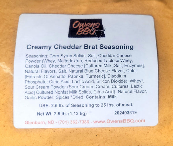 Creamy Cheddar Bratwurst Seasoning
