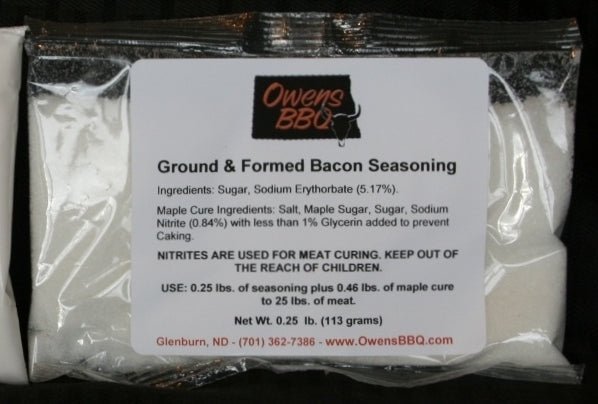 Ground and Formed Bacon Seasoning (Venison Bacon)