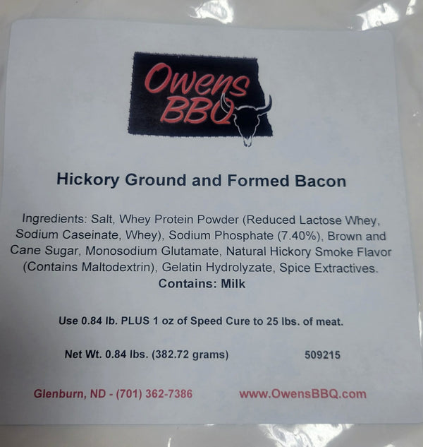 Hickory Ground and Formed Bacon Seasoning (Venison Bacon)