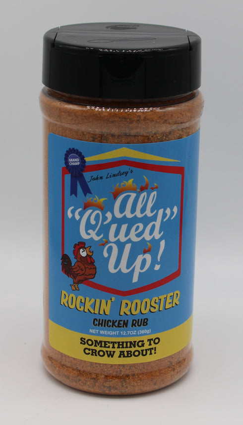 All Q'ued Up! Rockin Rooster Chicken Rub