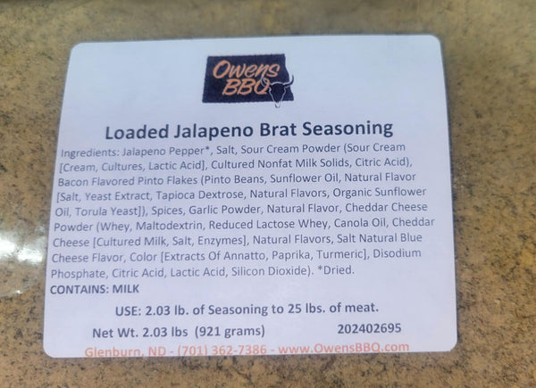 Loaded Jalapeno Bratwurst Seasoning