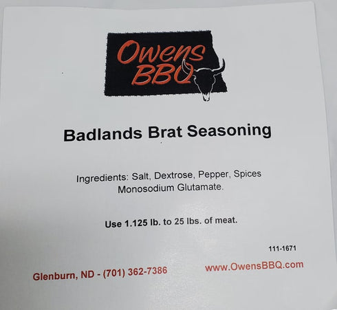 Badlands Brat Seasoning