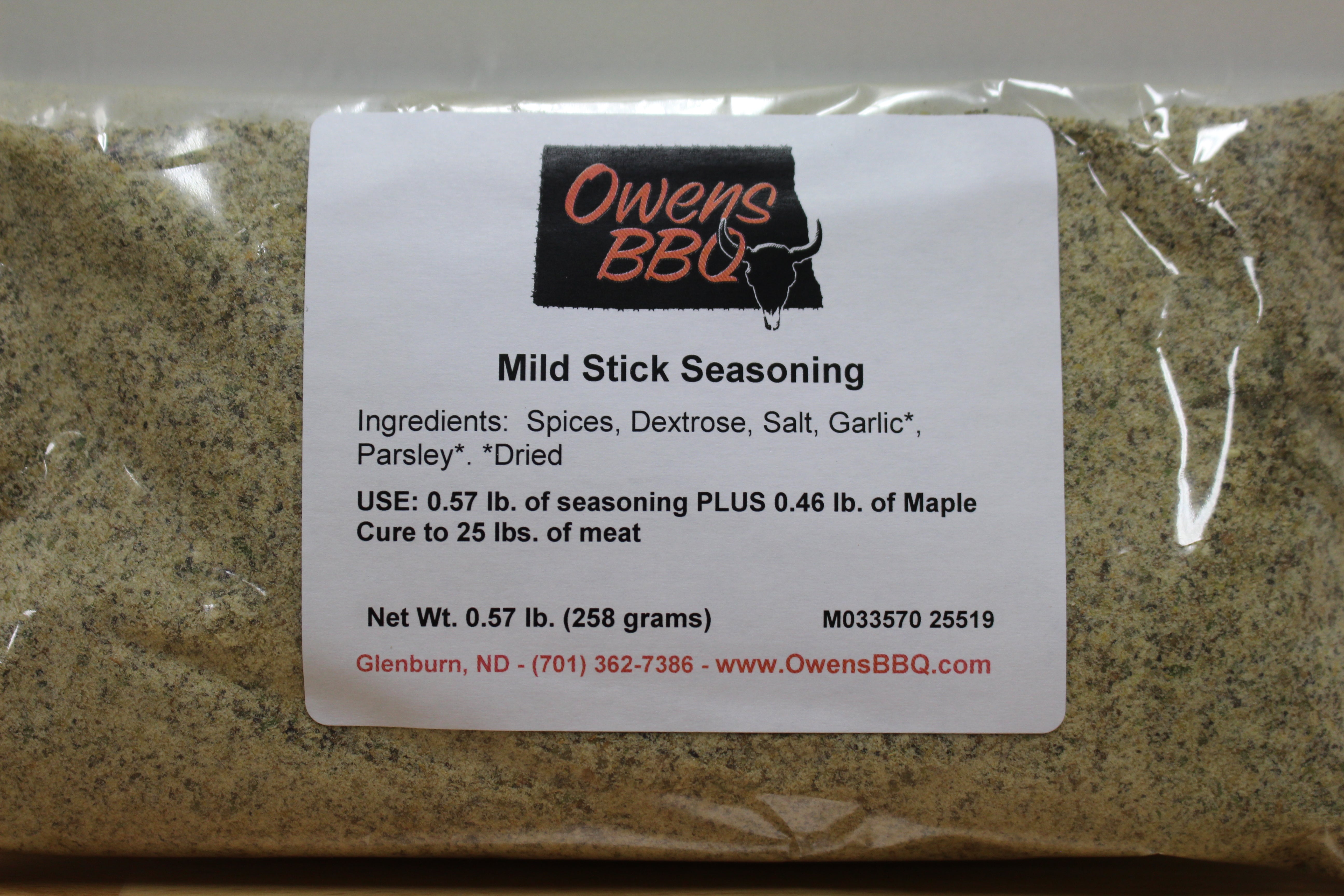 Mild Snack Stick Seasoning Owens BBQ