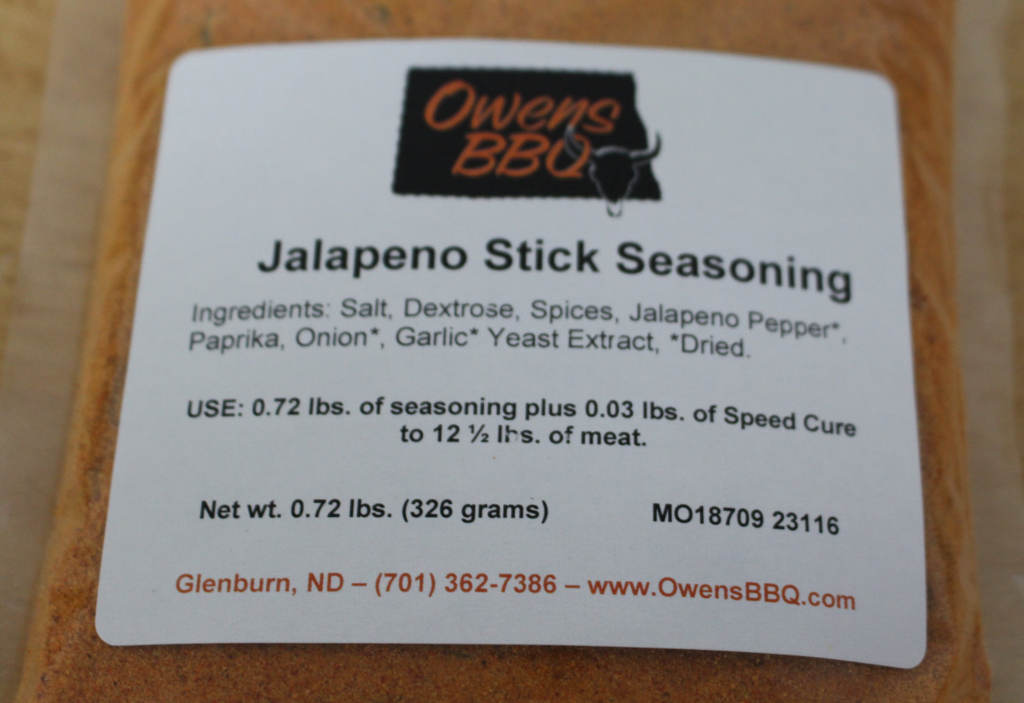 Jalapeno Meat Stick seasoning Owens BBQ