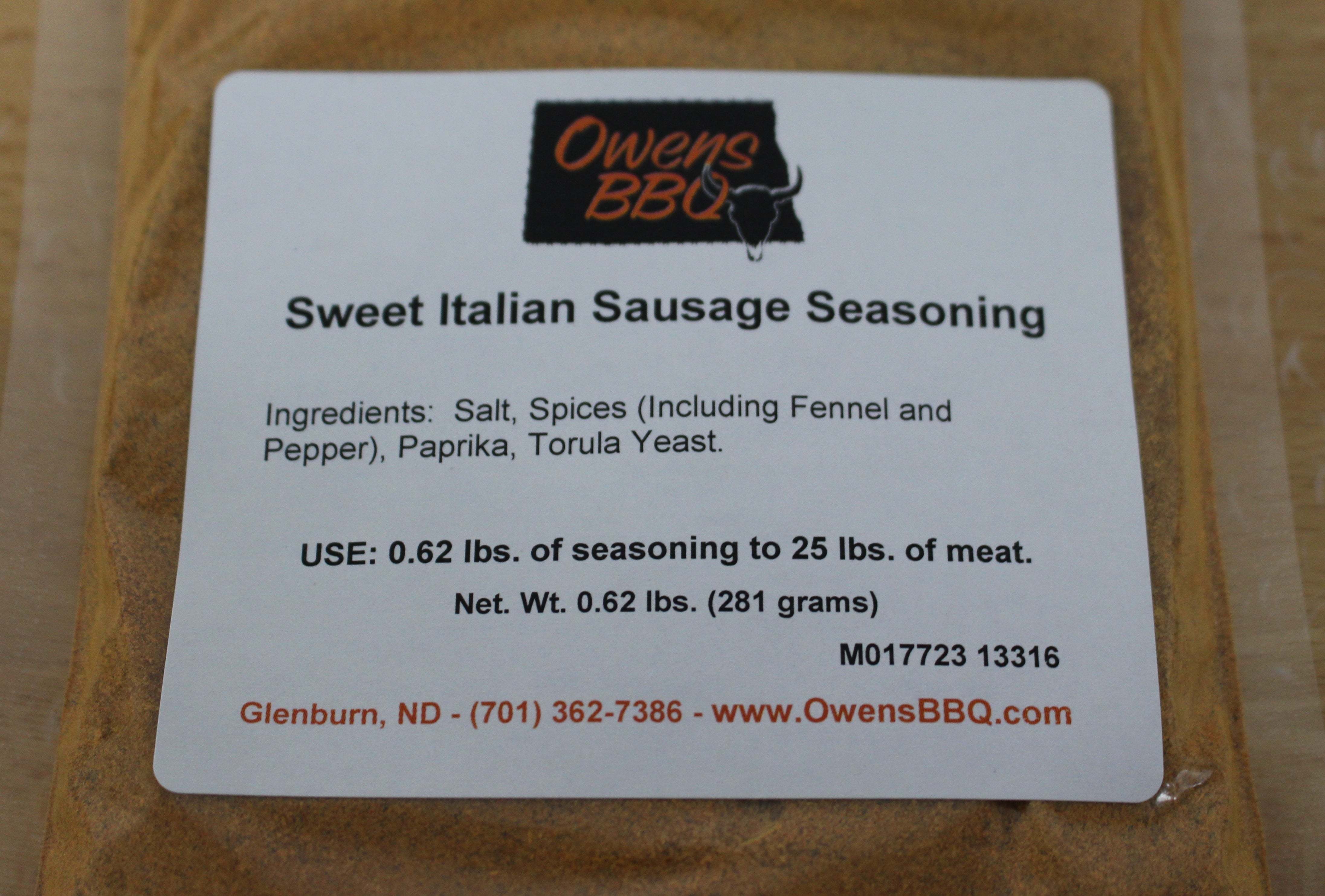 Sweet Italian seasoning Owens BBQ